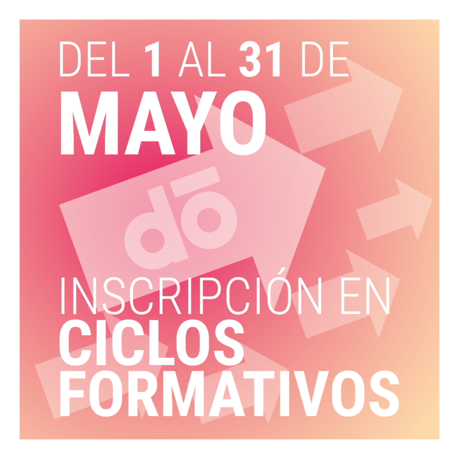 Inscripción en Ciclos Formativos EADO del 1 al 31 de mayo